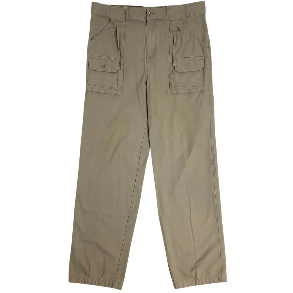 Cabela's Vintage Cargo Pants Men 37X36‎ Khaki Straight Classic Fishing Hunting